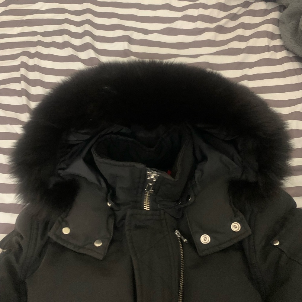Moose knuckle bomber jacket with hood READ DESCRIPTION